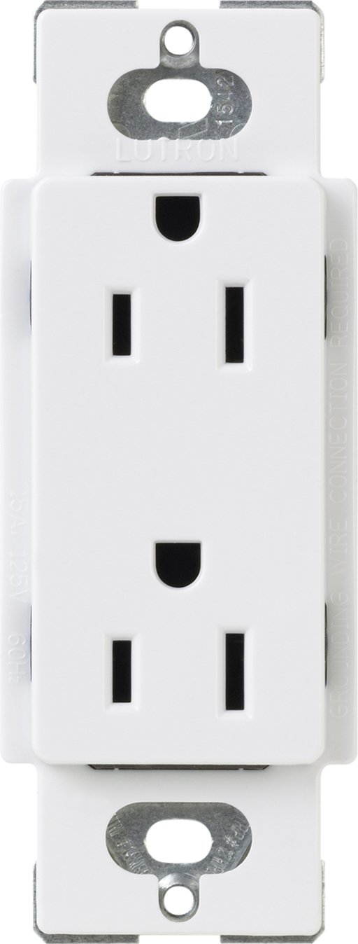 Tomacorriente LUTRON CAR15WH frontal