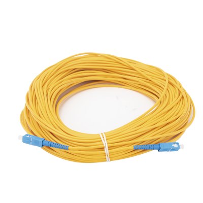 Jumper de Fibra Óptica Monomodo SC/UPC-SC/UPC Simplex de 50 Metros (164.04 Pies), 3mm