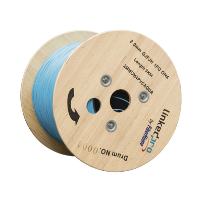 Fibra Óptica Multimodo OM4, 2 mm, Simplex, Tight Buffer, 900 micras, Color Aqua