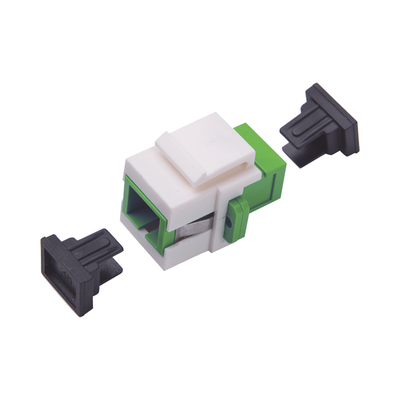 Acoplador Keystone de Fibra Óptica Monomodo SC/APC Simplex a SC/APC