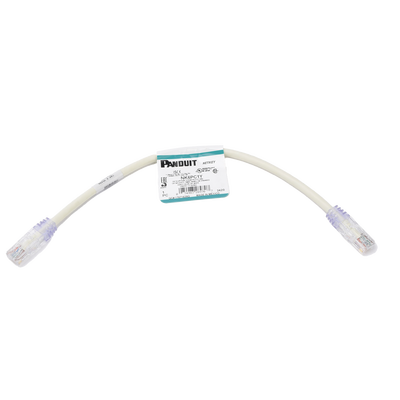 Cable de Parcheo UTP Categoría 6, con Plug Modular en Cada Extremo - 0.3 Metros (1 Pie) - Blanco