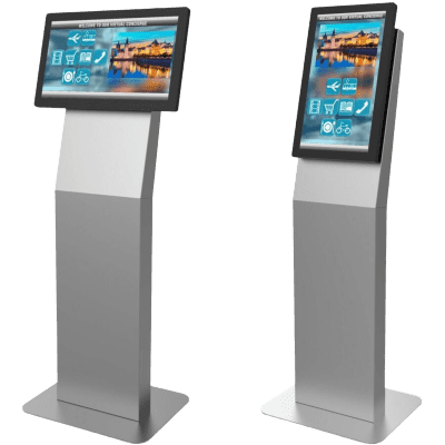 Montaje tipo Kiosko Para Pantallas Indoor Peerless-AV / Orientación Paisaje o Retrato / Base Plana Rectangular / Puertas Traseras con Seguridad / Gestión Interna de Cables / Compatible con Pantallas 15"-22"-32" / VESA 200x200