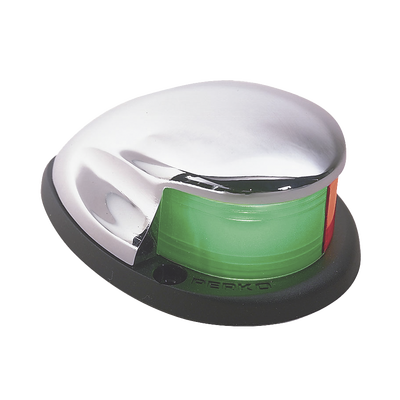 Luz Bi-Color de Montaje Horizontal con Carcasa Cromada para Embarcaciones a Motor Menores de 20 Metros 