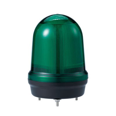 LED con patrones fijo/intermitente, estroboscópico y simulación rotatorio, Color Verde de 110-240 VCA