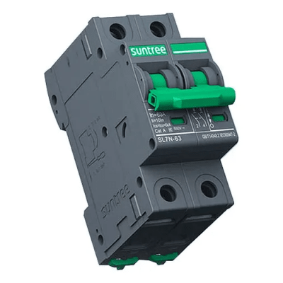 Protección Térmica/ Interruptor 2P, 16 A,  Corriente Directa  800 Vcc para Aplicación Fotovoltaica Montaje Riel DIN