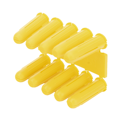 Taquete amarillo 7/32" para tornillos 8mm x 1" (100pzs) (1102-02100)