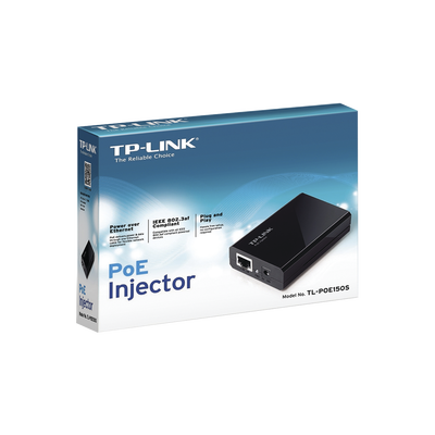 Inyector PoE (15W) / Gigabit 802.3 af / 2 puerto 10/100/1000 Mbps / Plug and Play