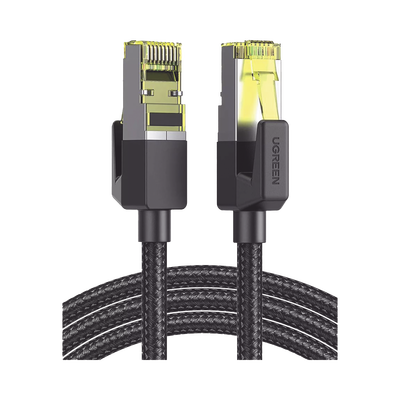 Cable Ethernet Cat7 CLASS F/FTP Redondo con Malla de Nylon 3 Metros (9.84 Pies)