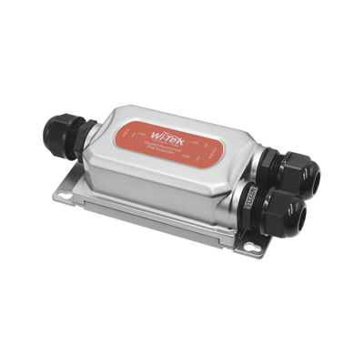 Extensor PoE para exterior / Entrada PoE de 60W y 2 salidas PoE de 30W / Protección IP68 / Ideal Para Aplicaciones de CCTV