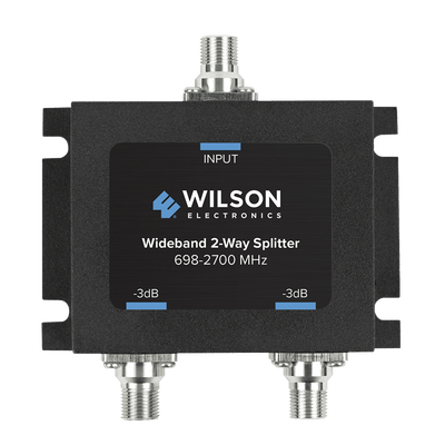 Divisor de Potencia Coaxial 2 Vías / 698-2700 MHz / 75 Ohm / Pérdida por División 3 dB / Aislamiento ≥20 dB / Conector F-hembra / Diseño Microstrip