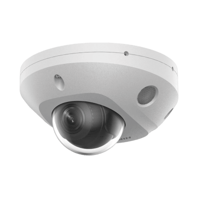 [Dual Light + 2 Micrófonos Integrados] Mini Domo IP 4 Megapixel / Lente 2.8 mm / 30 mts Luz Blanca + 30 mts IR / ACUSENSE / Exterior IP67 / IK08 /  WDR 120 dB / PoE / ONVIF / MicroSD / ACUSEARCH