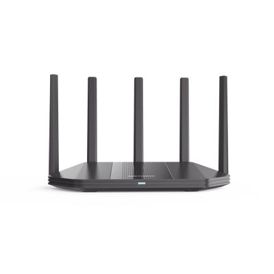 Router Inalámbrico / Wifi 6 / Hasta 1800 Mbps / MESH / Doble Banda AC (2.4 GHz y 5 GHz) / 4 Puertos 1000 Mbps /  5 Antenas Omnidireccional / Interior / Beamforming Optimizado /  Administración Gratuita desde la Nube