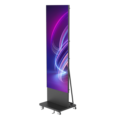 Poster LED de Piso / Pixel Pitch 1.8 mm / Modular (Puede Crecer con Mas Posters) / Case para Transporte / Uso en Interior / Calidad de Video Destacada