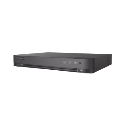 [Audio Bidireccional] DVR 4 Canales TurboHD + 1 Canal IP / 2 Megapixel (1080p) Lite / Acusense Lite (Evita Falsas Alarmas) / Audio por Coaxitron / 1 Bahia de Disco Duro / H.265+ / Salida de Vídeo Full HD