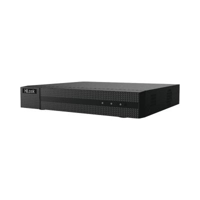 DVR  4 Canales TurboHD + 4 Canales IP / 8 Megapíxel (4K) / Audio por Coaxitron / ACUSENSE Lite / 1 Bahía de Disco Duro / H.265+ / Salida en Full HD  