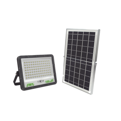 Reflector de  100 W con Panel Solar /  Batería 3.2  V CD / T.C.C. 6 500 K / IP66.