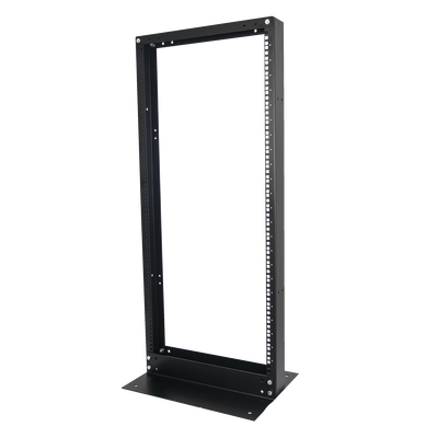 [EIRL-5524] Rack de 2 Postes, Estándar 19", 24 Unidades, Fabricado en Acero, Base "L" para Anclar a Piso.