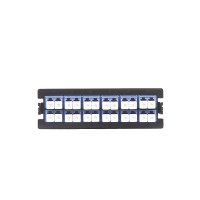 [LP-FO-LC-D12-SM] Placa Acopladora para Distribuidor de Fibra Óptica LP-ODF-8024, Incluye 12 Acopladores LC Duplex para Fibra Monomodo