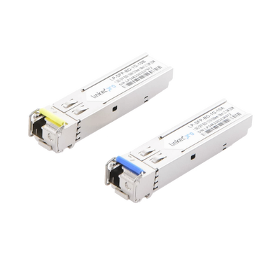 [LP-SFP-BD-1G-10] Transceptores Ópticos Bidireccionales SFP (Mini-Gbic) / Monomodo 1310 & 1550 nm / 1.25 Gbps / 1000BASE-BX / Conector LC/UPC Simplex / DDM / Hasta 10 km / 2 Piezas 