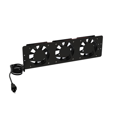 [LPVENT03BASIC] Kit de 3 Ventiladores 110 Vca (12 x 12 cm) con Clavija para Gabinete de Piso