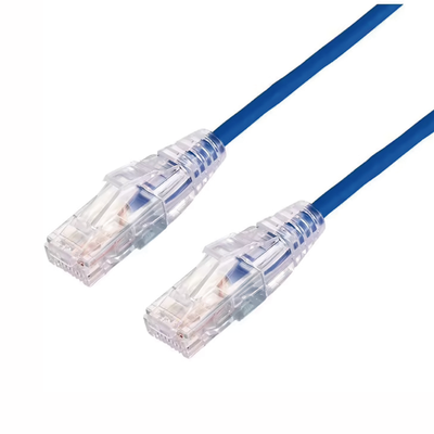 [LP-UT6A-200-BU28] Cable de Parcheo Slim UTP Cat6A - 2 Metros (6.56 Pies) Azul, Diámetro Reducido (28 AWG)