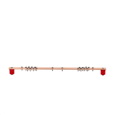 [LP-BUS-RACK] Barra Distribución Tierra Rack 19 in / Cobre 100% / 550A / Aisladores Rojos / 0.64 cm (0.25 in) / J-STD-607-A