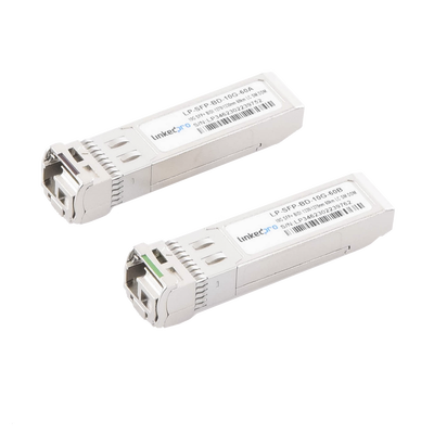 [LP-SFP-BD-10G-60] Transceptores Ópticos Bidireccionales SFP+ (Mini-Gbic) / Monomodo 1270 & 1330 nm / 10 Gbps / 10GBASE-BX / Conector LC/UPC Simplex / DDM / Hasta 60 km / 2 Piezas 