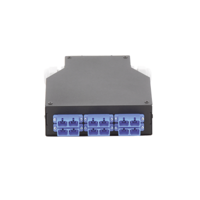 [LP-RDSCUSM] Distribuidor de Fibra Óptica para Riel Din, 6 Acopladores SC/UPC Duplex Monomodo con Charola de Empalme