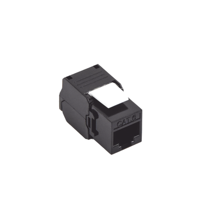 [LP-KJ-6A-TTBK] Módulo Jack Keystone Cat6A (Toolless), con Terminación en Ángulo 180 - Color Negro, Compatible con Faceplate y Patchpanel Linkedpro