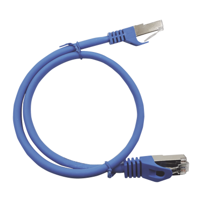 [LP-STP-6A-050-BU] Patch Cord Cat6A 10G Blindado 0.5 Metros (1.64 Pies) Azul