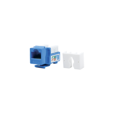 [LP-KJ-505-BU] Módulo Jack Keystone Cat5e con Terminación 110 (Punchdown) para Faceplate - Color Azul