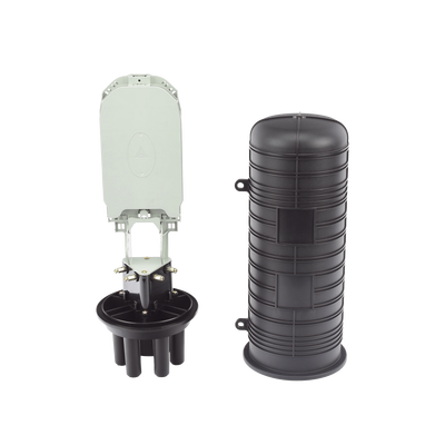 [LP-SCV-48] Caja de Distribución de Fibra Óptica Vertical Tipo Domo, 48 Empalmes (Expandible Hasta 96 Empalmes con Charola LP-SCV-48-ST), Exterior, IP68