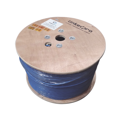 [PRO-CAT-6-PLUS/1000M] Bobina de 1000 Metros (3280.84 Pies) Cable Cat6+ Calibre 23 Alto Desempeño, ETL, UL, Color Azul, Super Flexible, de 1000 Metros (3280.84 Pies), para Aplicaciones de CCTV, Video HD, y Redes de Datos