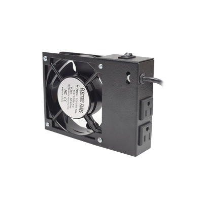 [LP-VENT-01] Ventilador 110 Vca con Clavija para Gabinete de Pared con 2 Tomas de Corriente 