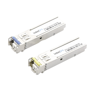 [LP-IND-SFP-BD-10G-5] Transceptores Ópticos Industriales Bidireccionales SFP+ (Mini-Gbic) / Monomodo 1270 & 1330 nm / 10 Gbps / 10GBASE / Conector LC/UPC Simplex / DDM / Hasta 5 km / 2 Piezas
