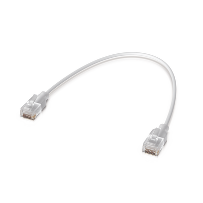 [UACC-CABLE-PATCH-EL-0.15M-W-24] Pack de 24 Patchcords UniFi Etherlighting? de 15 cm (5.91 Pulgadas), hasta 10G / Soporta hasta PoE+++ / Conector RJ45 Transparente para Mejores Efectos de Luz con Switches USW PRO MAX