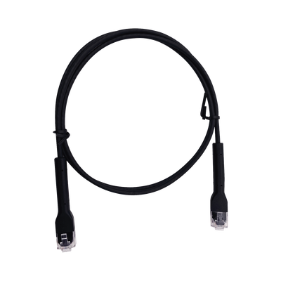 [LP-PSLIM-5BK] Mini Patch Cord Cat6 Ultra Slim 5 Metros (16.40 Pies) Negro ? Ahorra Espacio sin Organizadores, con Bota Flexible