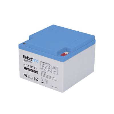 [LK2612] Batería 12 V / 26 Ah / UL / Tecnología AGM / Vida útil promedio de 5 años /Para uso en equipo electrónico, Alarmas de Intrusión / Incendio/ Control de acceso / Video Vigilancia / Terminales M5 