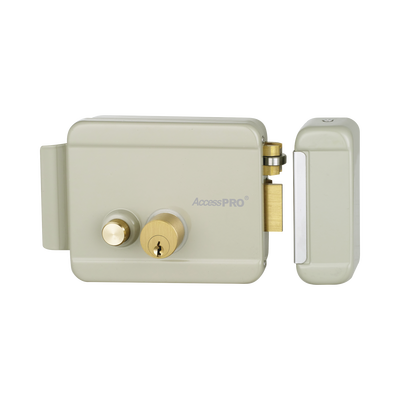 [ACCESSRIMB] Cerradura Eléctrica con Botón de Salida/ Incluye Llave  / Exterior / Derecha