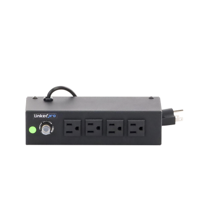 [HTCM-S1U] Tomacorriente de 4 Contactos (NEMA 5-15R) Voltaje Entrada/Salida: 120Vca/10A Max. Opción de Instalación en Escritorio o Pared