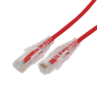 [LP-UT6A-700-RD28] Cable de Parcheo Slim UTP Cat6A - 7 Metros (22.97 Pies) Rojo, Diámetro Reducido (28 AWG)
