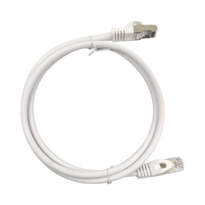 [LP-STP-6A-200WH] Patch Cord Cat6A 10G Blindado 2 Metros (6.56 Pies) Blanco