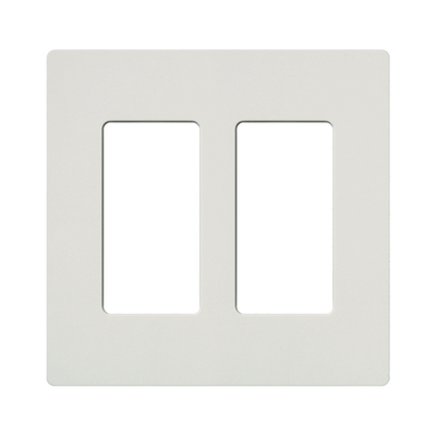 [SC2SW] Tapa Color Blanco Satin Snow para interruptor o dimmer Lutron, 2 gang, limpio y moderno