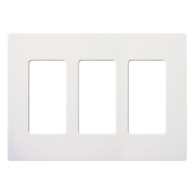 [CW3WH] Tapa Color Blanco para interruptor o dimmer Lutron, 3 gang, limpio y moderno