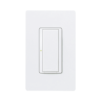 [RRD8SDVWH] (RadioRA2) Switch on/off  RRD-8S-DV-WH de doble voltaje, un solo polo 120V/, 8A/, 1/10HP 3A en motores, apaga y enciende iluminación ó motor, NO requiere cable neutro.