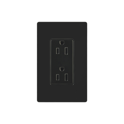[CAR15BLS] Tomacorriente, receptaculo convencional 120V, 15A, color negro.