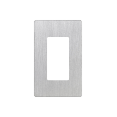 [CW1SS] Tapa Color Metálico para interruptor o dimmer Lutron, 1 gang, limpio y moderno