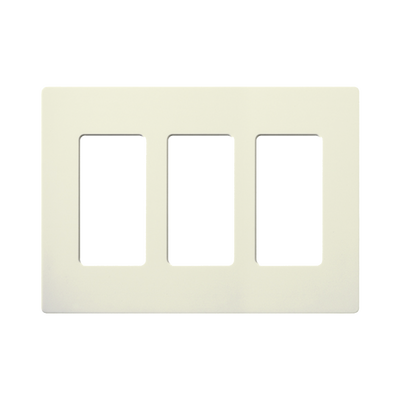 [SC3BI] Tapa Color Blanco Biscuit para interruptor o dimmer Lutron, 3 gang, limpio y moderno
