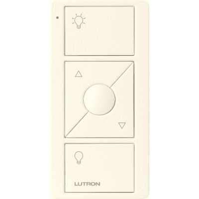 [PJ23BRLTBIL01] Control remoto PICO 3 botones encender/apagar, subir/bajar intensidad, color blanco, complemente con un atenuador Caseta, RA2, RadioRa2.