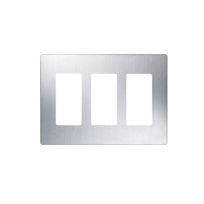 [CW3SS] Tapa Color Metalico para interruptor o dimmer Lutron, 3 gang, limpio y moderno